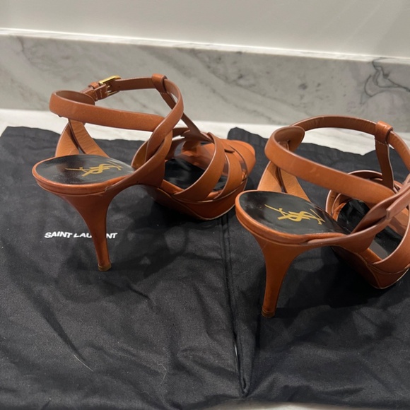 Saint Laurent Tribute 75 Leather Platform Sandals - Excellent Condition - Picture 4 of 10